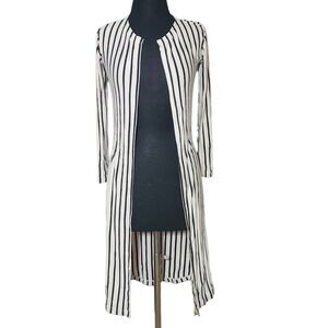 Kairo's Women's cardigan Maxi striped black white sz S